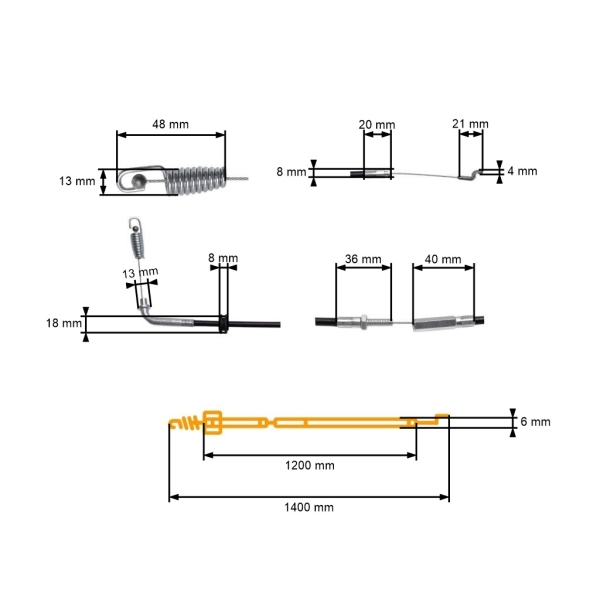 Kompletny kabel napędu kół do pilarek AL-KO Alko (OEM 479064)