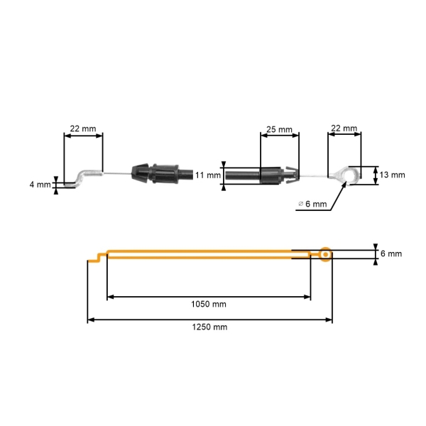 Kompletny kabel włączający i wyłączający silnik do kosiarek silnikowych Castel Garden (OEM 181000631/0 81000631/0 81000631)