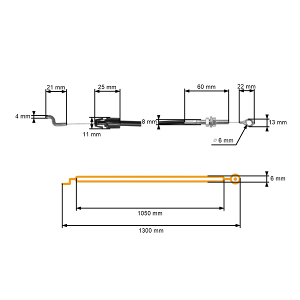 Kompletny kabel włączania i wyłączania silnika do kosiarek silnikowych Castel Garden Honda Brill GGP (OEM 181000641/0 81000641/0 81000641)