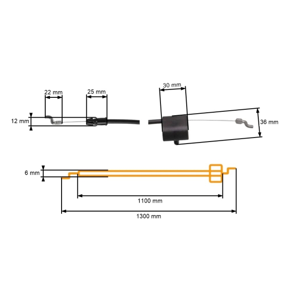 Kompletny kabel włączania/wyłączania silnika dla partnera Husqvarna Electrolux Craftsman McCulloch Poulan Jonsered (OEM 532176556 532198914)