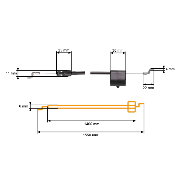 Kompletny kabel włączania/wyłączania silnika dla partnera Husqvarna Electrolux Craftsman McCulloch Poulan Jonsered (OEM 532183567 532182755)