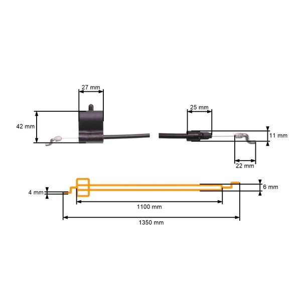 Kompletny kabel włączania/wyłączania silnika dla partnera Husqvarna Electrolux Craftsman McCulloch Poulan Jonsered (OEM 532420939 420939)