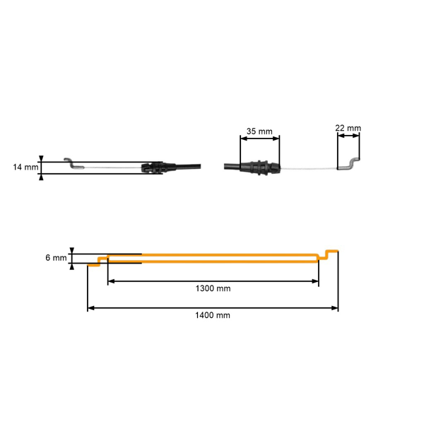 Kompletny kabel włączania/wyłączania silnika do kosiarek MTD (OEM 746-0552 946-0552)
