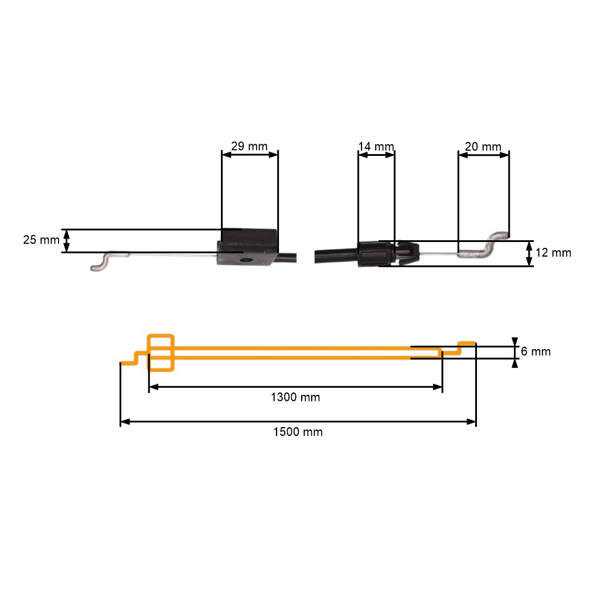 Kompletny kabel włączania/wyłączania silnika do pił łańcuchowych Husqvarna Partner Electrolux Craftsman McCulloch Poulan Jonsered (OEM 532130861 532851809)