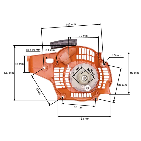 Kompletny łatwy rozrusznik do pił łańcuchowych Husqvarna 120 MARK II 230 235 235E 236 E 240 E (OEM 545008024)