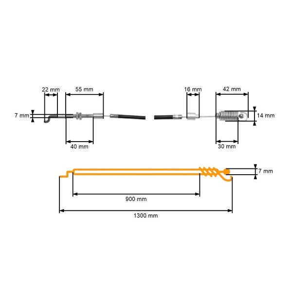Kompletny przewód napędu kół do kosiarek silnikowych Castel Garden Stiga (OEM 381001094/1 81001094/1 81001094/0 81001094)