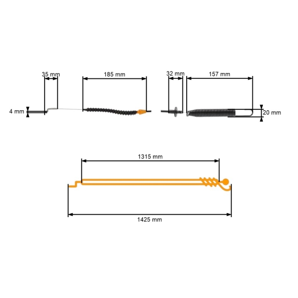Kompletny przewód sterujący sprzęgła i ostrza kosiarki do ciągników ogrodowych dla koni MTD TroyBilt Pony Super Bronco (OEM 746-04173 946-04173 746-04173A 946-04173A)