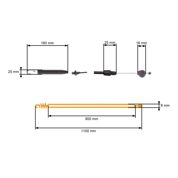 Kompletny przewód sterujący sprzęgła i ostrza kosiarki do ciągników ogrodowych Husqvarna Partner Craftsman McCulloch Poulan Jonsered Ryobi (OEM 532169676 532175067)