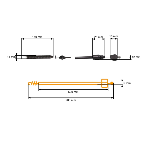 Kompletny przewód sterujący sprzęgła i ostrza kosiarki do ciągników ogrodowych Husqvarna Partner McCulloch Poulan Jonsered (OEM 532176074 583075401 583075401)