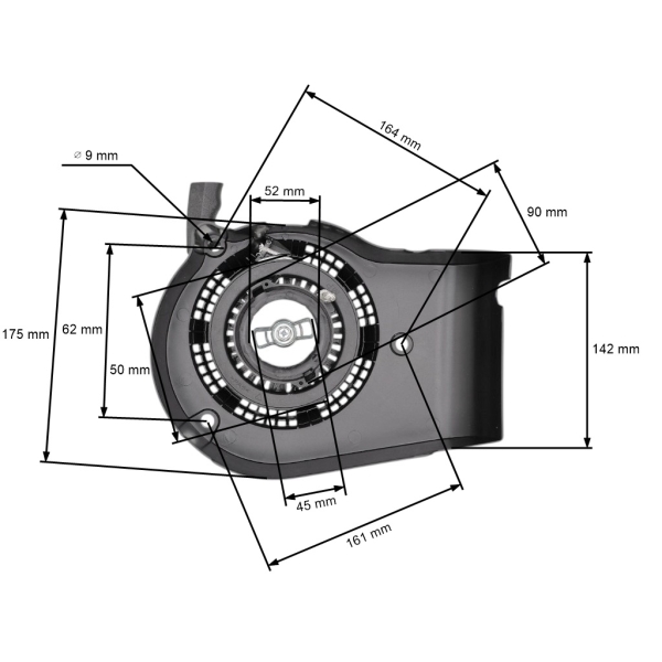 Kompletny rozrusznik do chińskich kosiarek silnikowych DAYE DG350 oraz kosiarek z marketów hobbystycznych