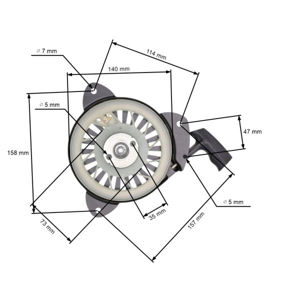 Kompletny rozrusznik do chińskich kosiarek silnikowych i kosiarek z rynków hobbystycznych VEGA
