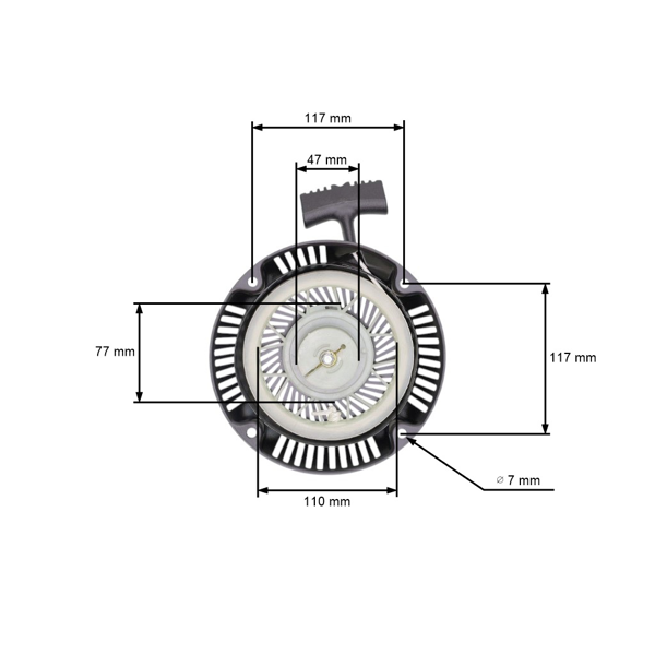 Kompletny rozrusznik do chińskich kosiarek silnikowych NAC DYM 164 PMB i kosiarek z marketów hobbystycznych