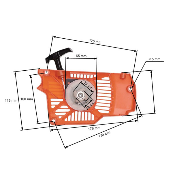 Kompletny rozrusznik do chińskich pił łańcuchowych i pił z rynku hobbystycznego z silnikiem 38cc