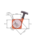 Kompletny rozrusznik do kos spalinowych OLEO-MAC Oleomac 37 Sparta 42 Sparta 44 Sparta BC 380 Sparta 440 (OEM 61200259R)