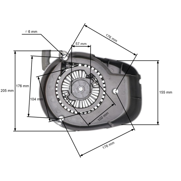 Kompletny rozrusznik do kosiarek silnikowych Loncin LC1P70FA LC1P70F LC1P68FA EMAK K800 (OEM 193490095-0001)
