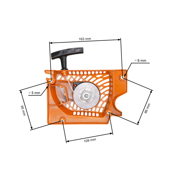 Kompletny rozrusznik do pił chińskich i pił z rynku hobbystycznego o pojemności silnika 45cc - 58cc