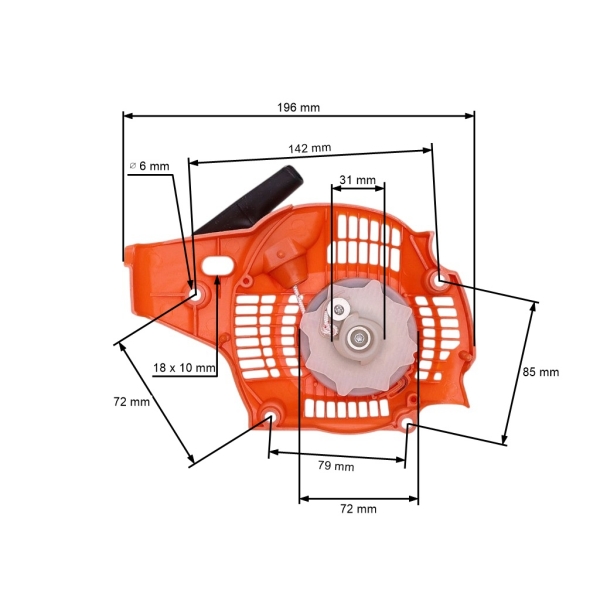 Kompletny rozrusznik do pił łańcuchowych Husqvarna 120 Mark II 230 235 235E 236 E 240 E (OEM 545008025)