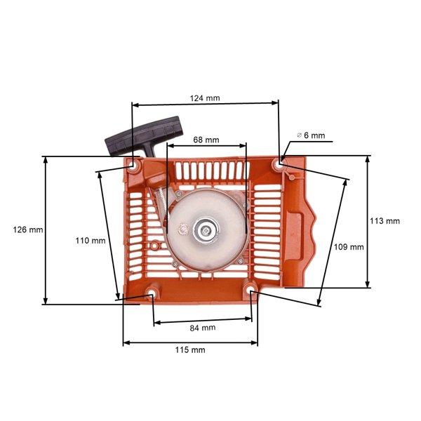 Kompletny rozrusznik do pił łańcuchowych Husqvarna 254 257 261 262XP (OEM 503541701 501867603)