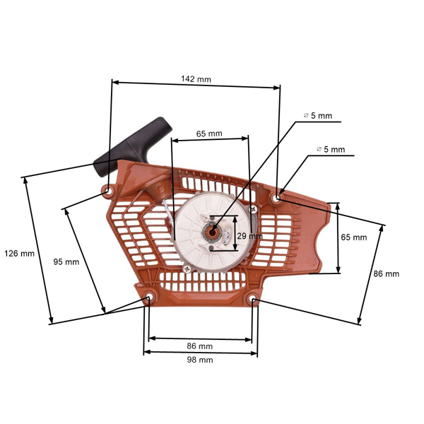 Kompletny rozrusznik do pił łańcuchowych Husqvarna 545 550XP 550XPG (OEM 522742504 588415103 522742507)