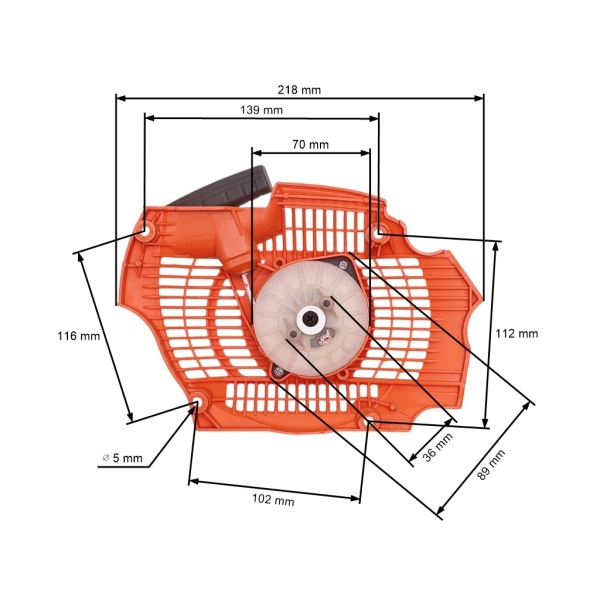 Kompletny rozrusznik do pił łańcuchowych Husqvarna 570 575XP 576 XP (OEM 537202902)