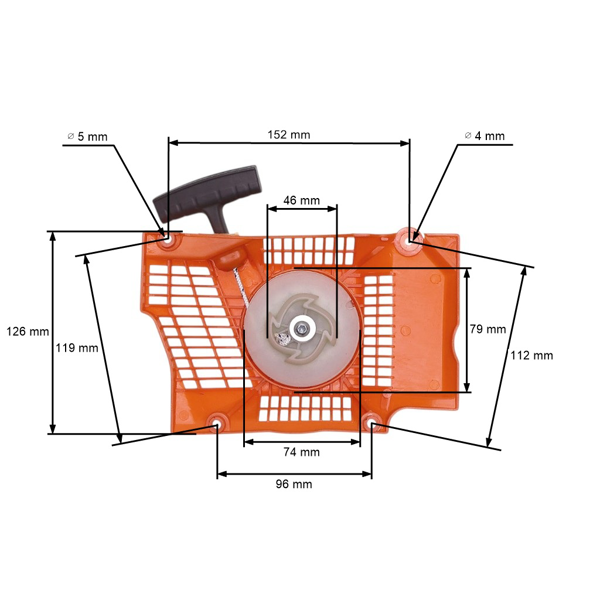 Kompletny rozrusznik do pił łańcuchowych i wyrzynarek Husqvarna 362 362XP 365 365H 365 X-Torq 371XP 372XP 372 XP X-Torq 371K 375K (OEM 503628201)