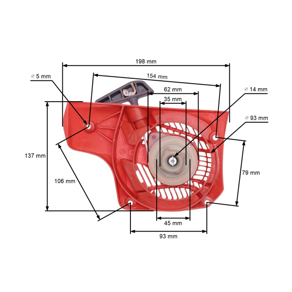 Kompletny rozrusznik do pił łańcuchowych OLEO-MAC Oleomac 941CX