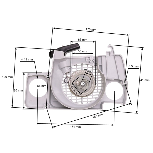 Kompletny rozrusznik do pił łańcuchowych Stihl 017 018 MS170 MS180 (OEM 11300802100)