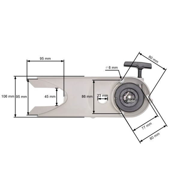 Kompletny rozrusznik do pilarek Stihl TS400 (OEM 42231900401)