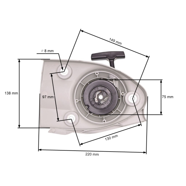 Kompletny rozrusznik do pilarek Stihl TS410 TS420 (OEM 42381900300)