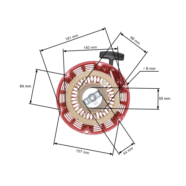 Kompletny rozrusznik do silników Honda GX240 GX270 o mocy 8.0 PS - 9.0 PS (OEM 28400ZE2W01ZA 28400ZE2W01ZN 28400-ZE2-W01ZA 28400-ZE2-W01ZB 28400-ZE2-W01ZN)