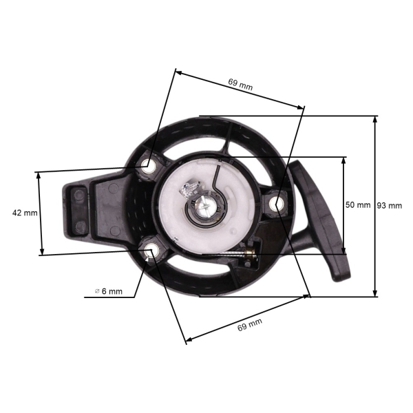 Kompletny rozrusznik do silników Honda GX25 (OEM 28400Z0H003)