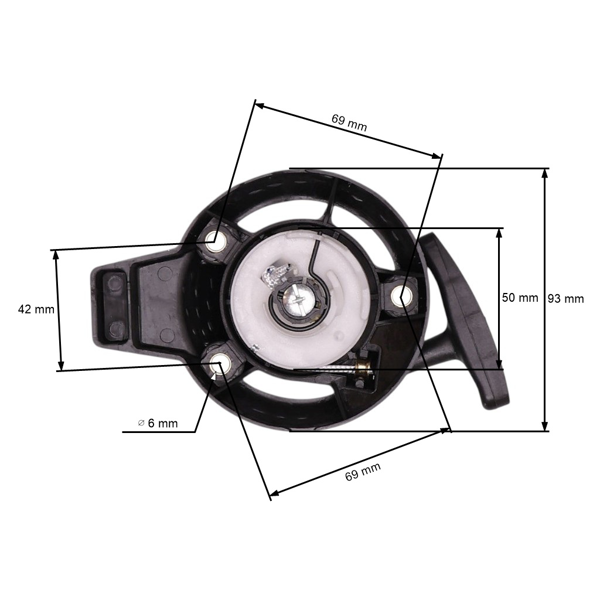Kompletny rozrusznik do silników Honda GX25 (OEM 28400Z0H003)