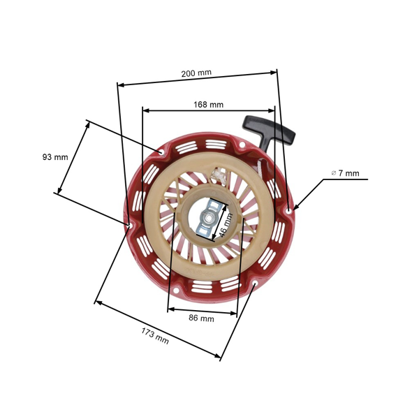 Kompletny rozrusznik do silników Honda GX340 GX390 GX610 GX620 o mocach 11,0 PS - 13,0 PS - 18,0 PS - 20,0 PS (OEM 28400ZE3W02ZP 28400-ZE3-W01ZA 28400-ZE3-W01ZB)