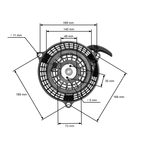 Kompletny rozrusznik do silników Zongshen XP200 o mocy 6,5 KM (OEM 100007217-0004)