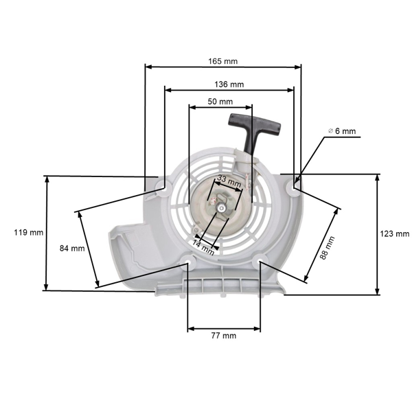 Kompletny rozrusznik do Stihl FS120 BT120C FS200 FS250 HT250 FS300 FS350 FR480 Wykaszarki i wiertarki do gleby (OEM 41340802101)