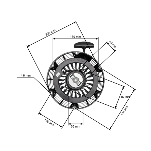 Kompletny rozrusznik do Zongshen 188F 13,0 PS (OEM 100007395-0005)