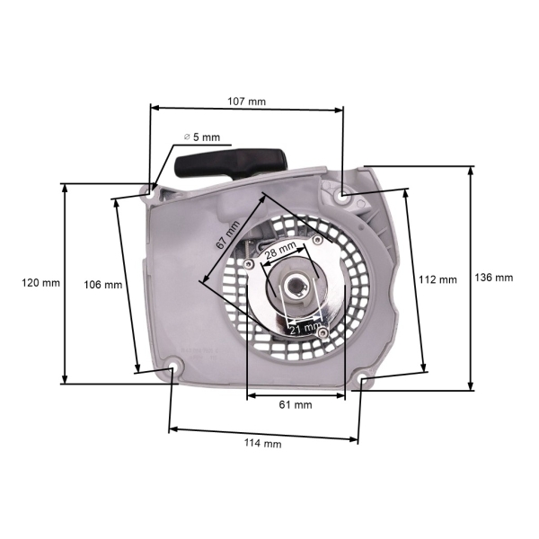 Kompletny rozrusznik HS PARTS do pił łańcuchowych Stihl MS231 MS251 (OEM 11430801830)