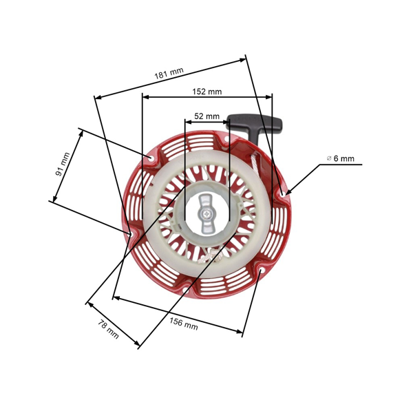Kompletny rozrusznik z licznikiem do silników Honda GX240 GX270 o mocy 8.0 PS - 9.0 PS (OEM 28400ZE2W01ZA 28400ZE2W01ZN 28400-ZE2-W01ZN)
