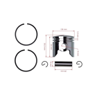 Kompletny tłok 36 mm do chińskich wykaszarek i wykaszarek hobbystycznych z silnikiem o pojemności 32 cm3