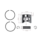 Kompletny tłok 43 mm do pił chińskich i pił z rynku hobbystycznego z silnikiem o pojemności 45 cm3