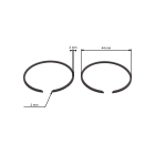 Kompletny tłok 44 mm do chińskich wykaszarek i wykaszarek hobbystycznych z silnikiem o pojemności 52 cm3