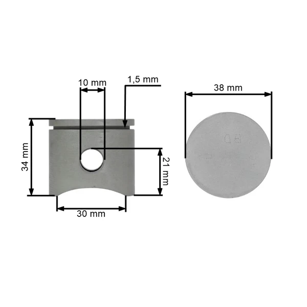 Kompletny tłok AIP do pił łańcuchowych Oleo Mac 937 38 mm