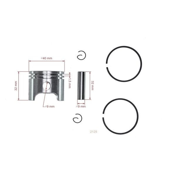 Kompletny tłok do kosy OLEO-MAC Oleomac 440 BP 740 740S/T Sparta 40 TP74 Efco 8400 8400IC 8405BP 8740 8742 BAV STARK 40 40 mm (OEM 074000279)