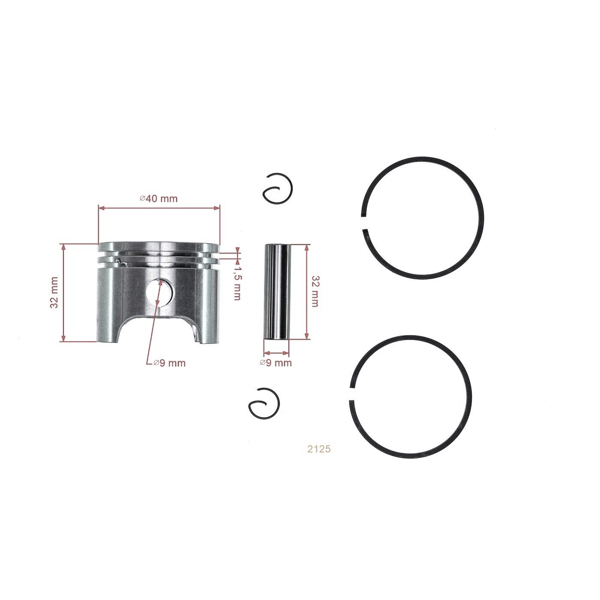 Kompletny tłok do kosy OLEO-MAC Oleomac 440 BP 740 740S/T Sparta 40 TP74 Efco 8400 8400IC 8405BP 8740 8742 BAV STARK 40 40 mm (OEM 074000279)