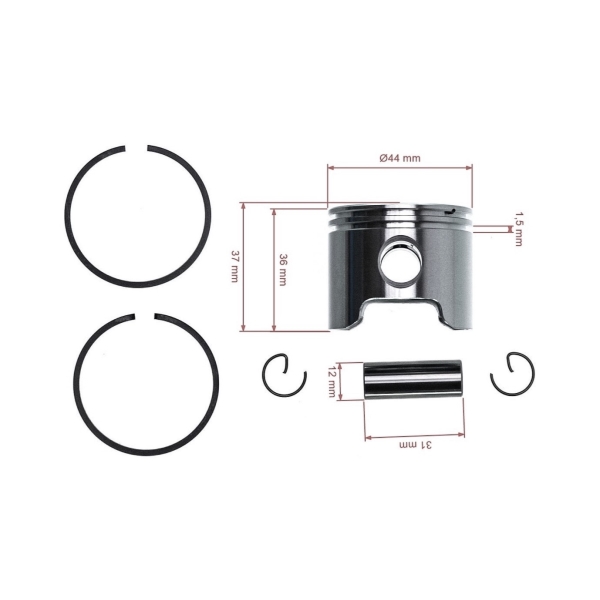 Kompletny tłok do kosy spalinowej OLEO-MAC Oleo-mac 450 750 44 mm (OEM 4191212)