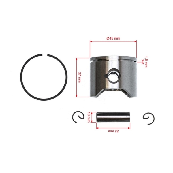 Kompletny tłok do pił łańcuchowych Husqvarna 51 45 mm (OEM 503167701)