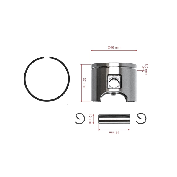 Kompletny tłok do pił łańcuchowych Husqvarna 55 55 Rancher 46 mm (OEM 503169171)