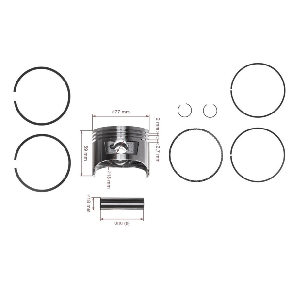 Kompletny tłok Honda GX270 77 mm