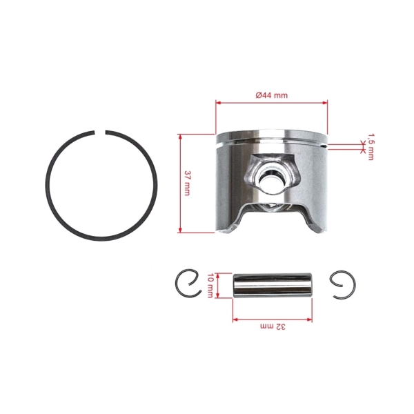 Kompletny tłok HS PARTS do pił łańcuchowych Husqvarna 350 351 Jonsered 2054EPA 2055 2149 2150 CS2150 44 mm (OEM 503899603)