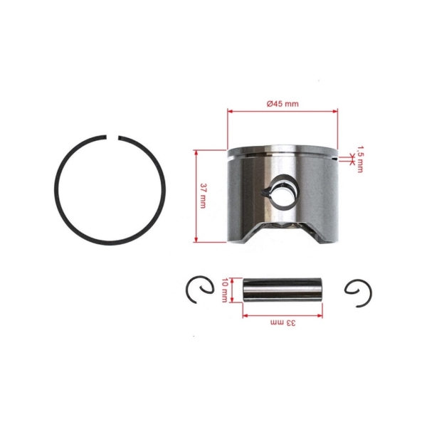Kompletny tłok HS PARTS do pił łańcuchowych Husqvarna 51 45 mm (OEM 503167701)